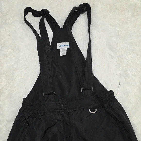 Slalom Black Snow Bib Overalls. Size M - Picture 3 of 3
